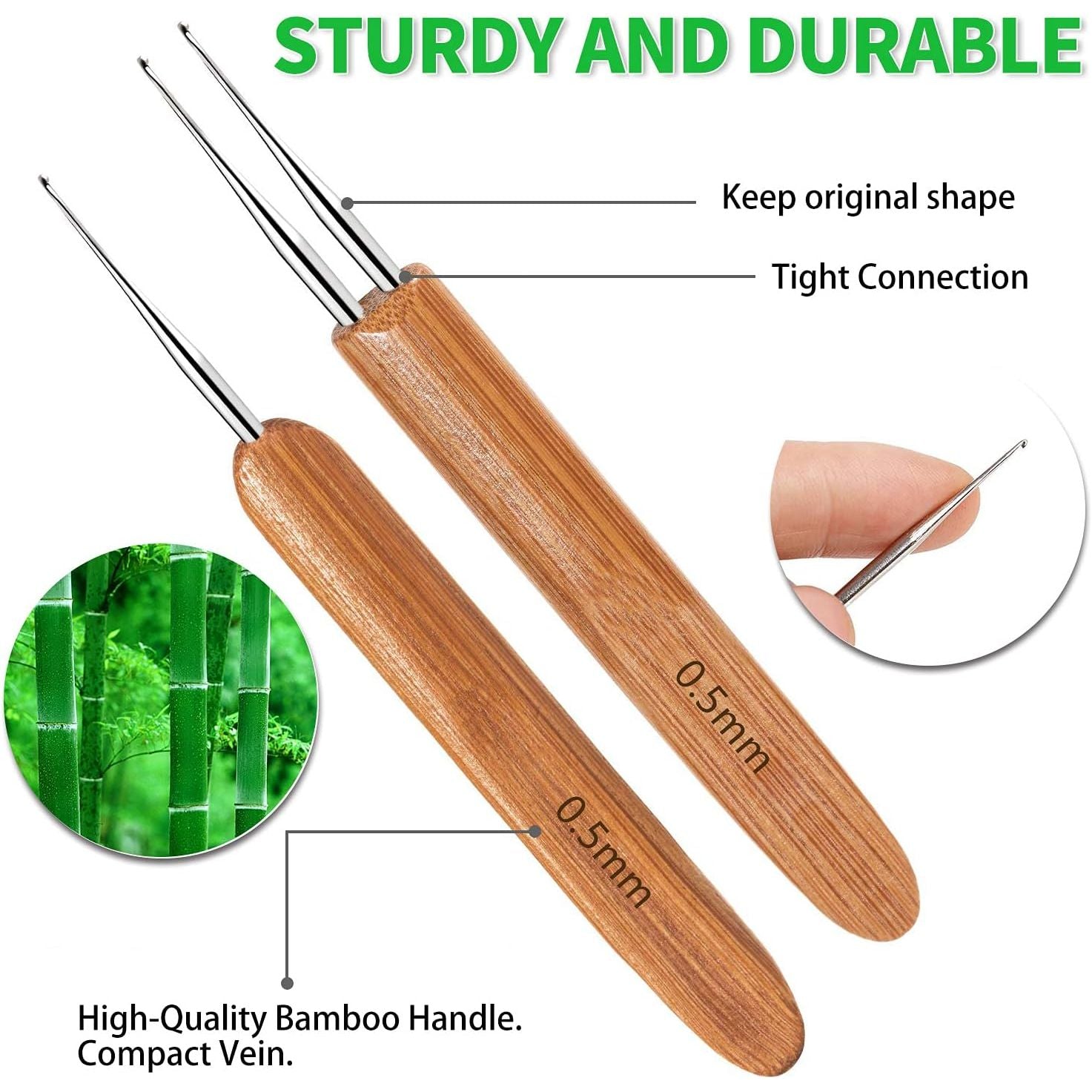 Buy now Dreadlocks Crochet Hooks, Crochet Hooks for Dreadlocks, Dread Locks Crochet Loc Needle for Braid Craft 0.5mm (1 Hook and 2 Hooks) at indiglob india