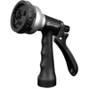 AUTOMAN-Garden-Hose-Nozzle, ABS Water Spray Nozzle with 7 Adjustable Watering Patterns, Slip Resistant for Watering Plants, Lawn& Garden, Washing Cars, Cleaning, Showering Pets & Outdoor Fun. - Silver
