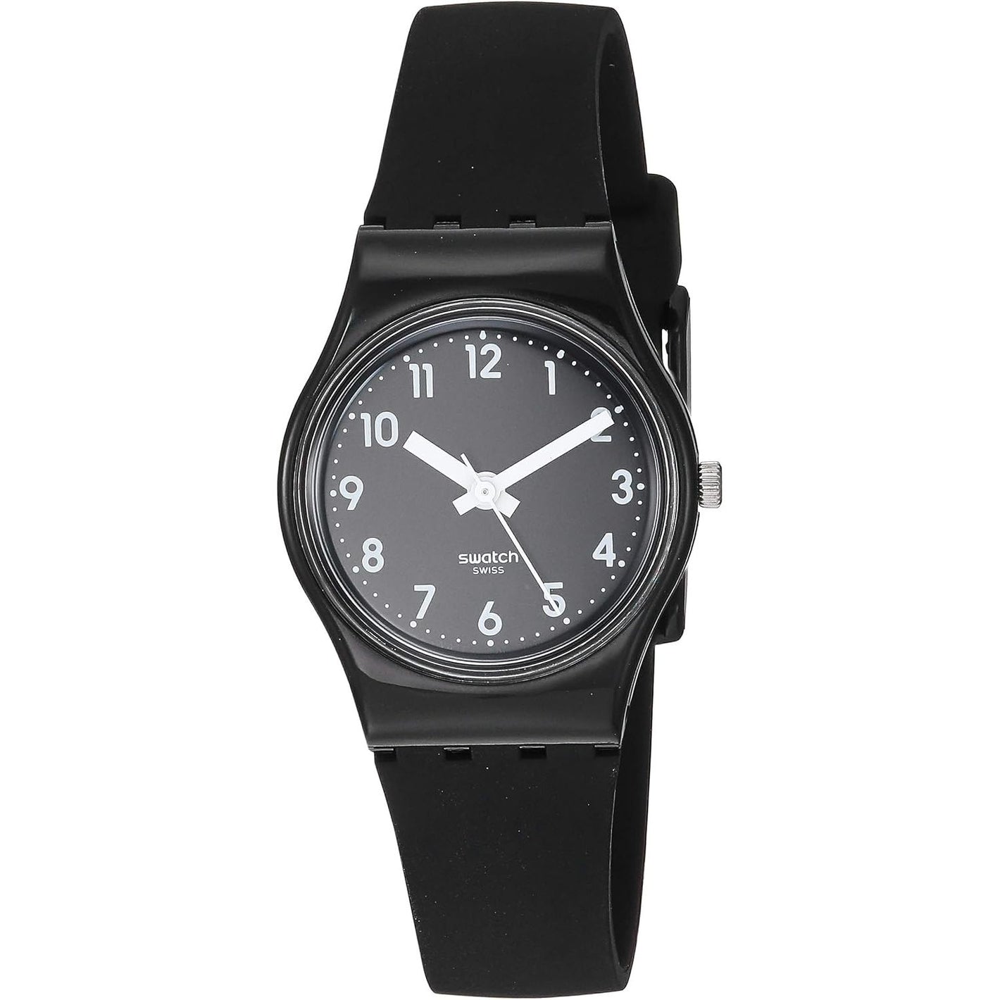 Swatch Lady Women's Watch Casual Plastic Black Quartz Waterproof Lady Black Single