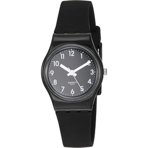 Swatch Lady Women's Watch Casual Plastic Black Quartz Waterproof Lady Black Single