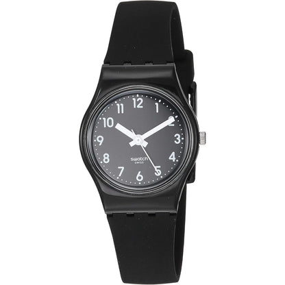 Swatch Lady Women's Watch Casual Plastic Black Quartz Waterproof Lady Black Single
