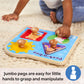 Buy now Melissa & Doug?? Ms. Rachelƒ?› Wooden Peek-a-Boo Jumbo Peg Puzzle, 4-Piece with Mirror, Toddler Toys for Boys and Girls Ages 1+ Years at indiglob india