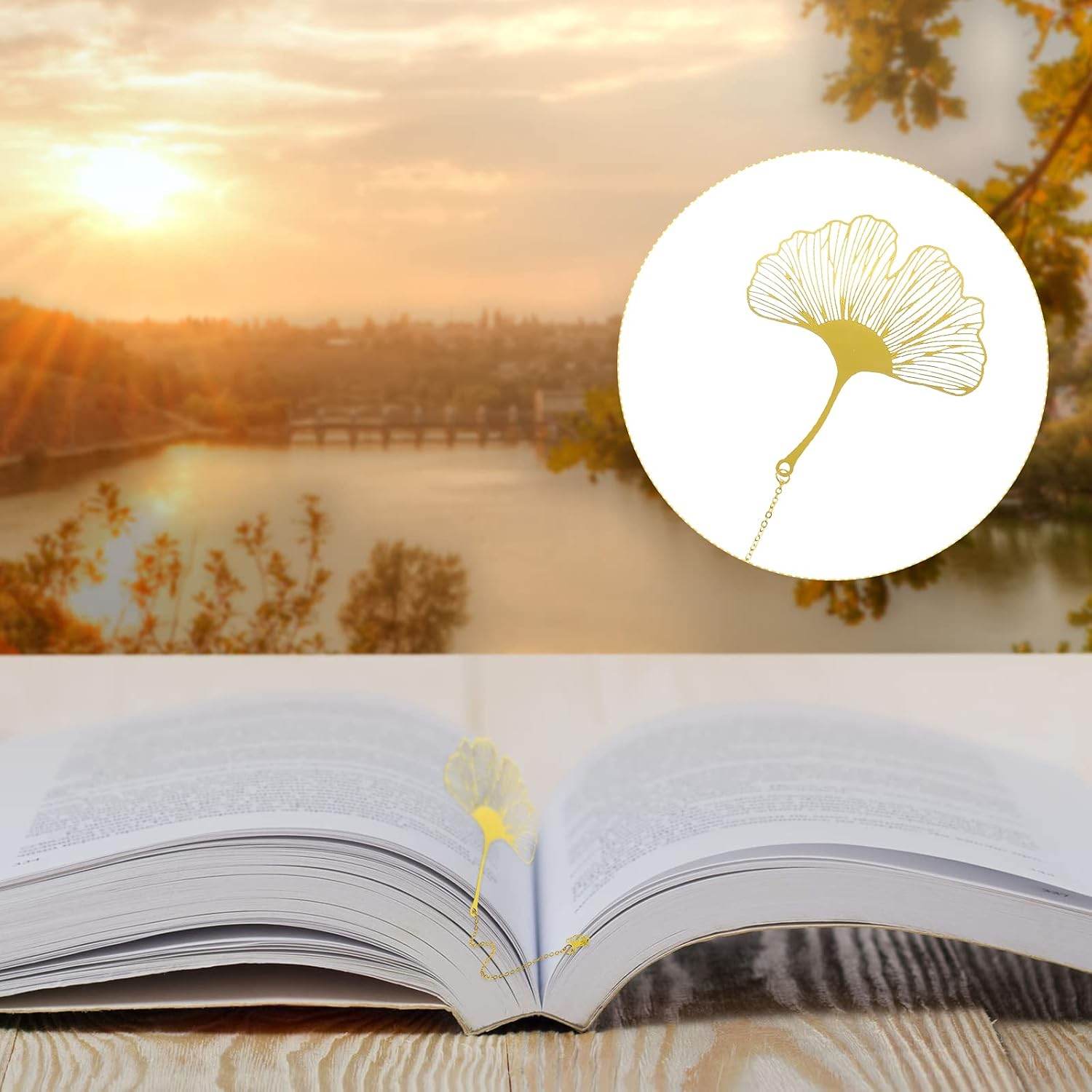 12 Pieces Metal Bookmarks with Chain for Women Metal Leaf Bookmark for Book Lovers Writers Readers Children Teens Adults Gold Silver and Rose Gold(Chain Style) - My Store