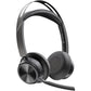 Poly - Voyager Focus 2 UC USB-C Headset (Plantronics) - Bluetooth Dual-Ear (Stereo) Headset with Boom Mic - USB-C PC/Mac Compatible - Active Noise Canceling - Works with Teams, Zoom (Certified) & More