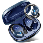 Buy now Ltinist Wireless Earbud, Bluetooth 5.3 Headphones Pure Bass Sound with Earhooks, 75H Battery Over Ear Headphones with Dual-LED Display, IP7 Waterproof Earphones Built-in Microphone for Running Sports Blue at indiglob india