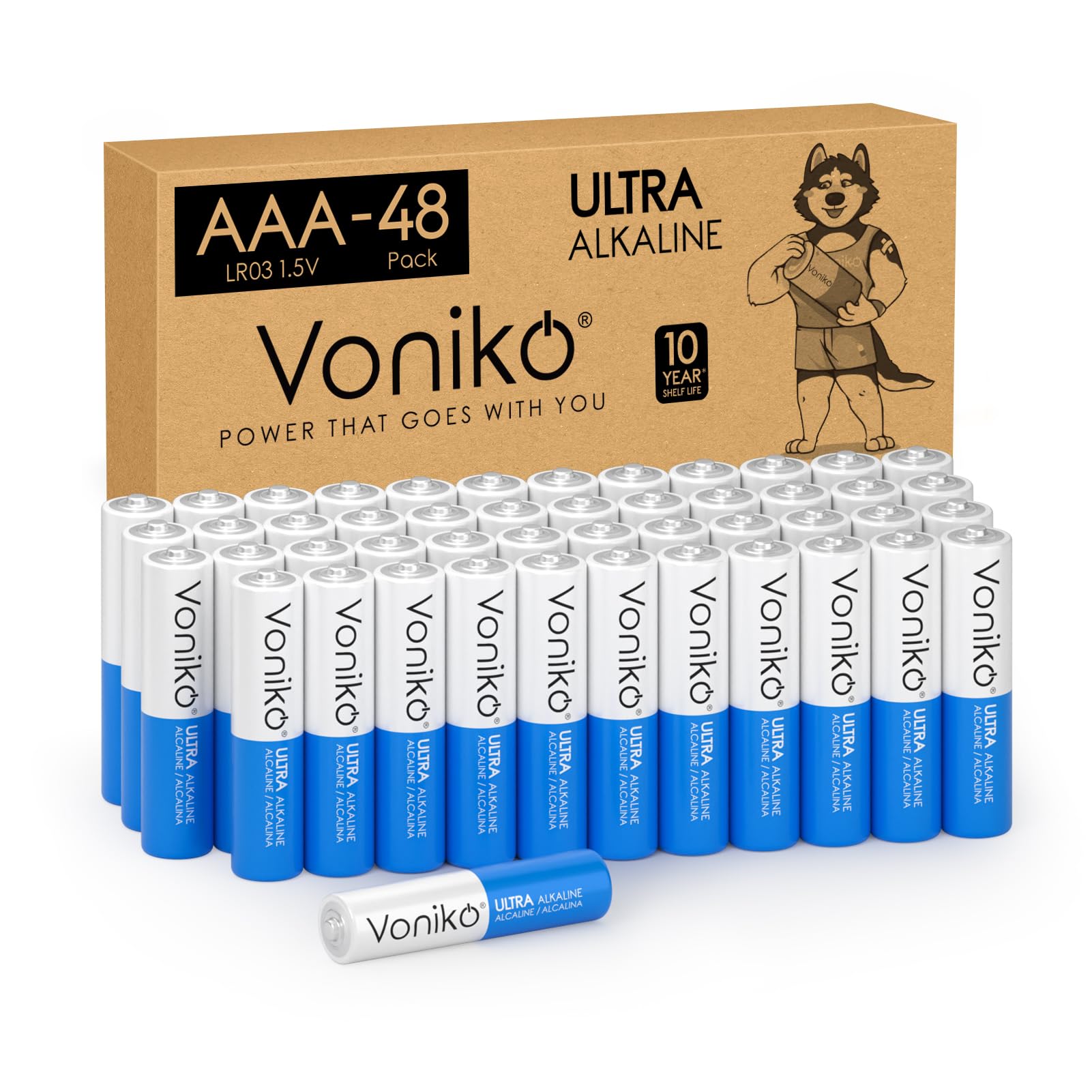 Buy now Voniko Ultra AAA Batteries 24 Pack - Alkaline Triple A Battery, Ultra Long-Lasting for All Your Devices, 10-Year Shelf Life, Leak-Proof & Mercury-Free 48 Count (Pack of 1) AAA at indiglob india
