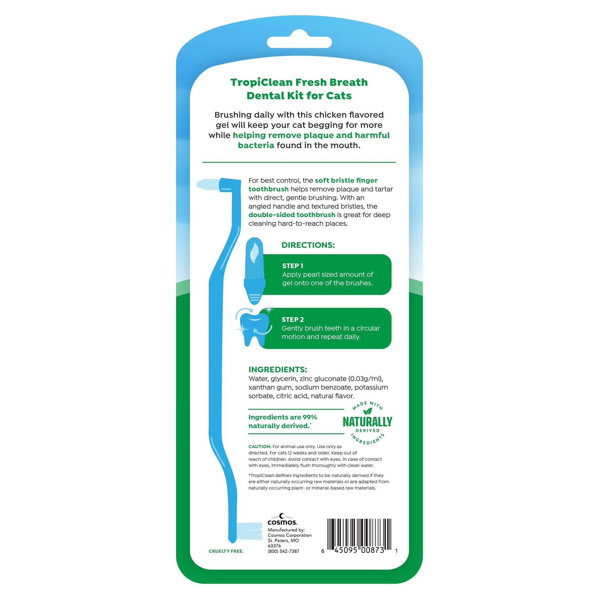 Buy now TropiClean Fresh Breath Cat Toothbrush and Toothpaste Kit, Cat Teeth Cleaning & Breath Freshener Solution, Complete Dental Care at indiglob india