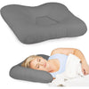 Core Products Tri-Core Cervical Support Pillow – Firm Orthopedic Neck Pillow for Pain Relief, Back and Side Sleepers – Ergonomic Contour Pillow – Assembled in USA, Petite Size - Gray