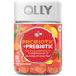 OLLY Probiotic + Prebiotic Gummy, Digestive Support and Gut Health, 500 Million CFUs, Fiber, Adult Chewable Supplement for Men and Women, Peach, 30 Day Supply - 30 Count