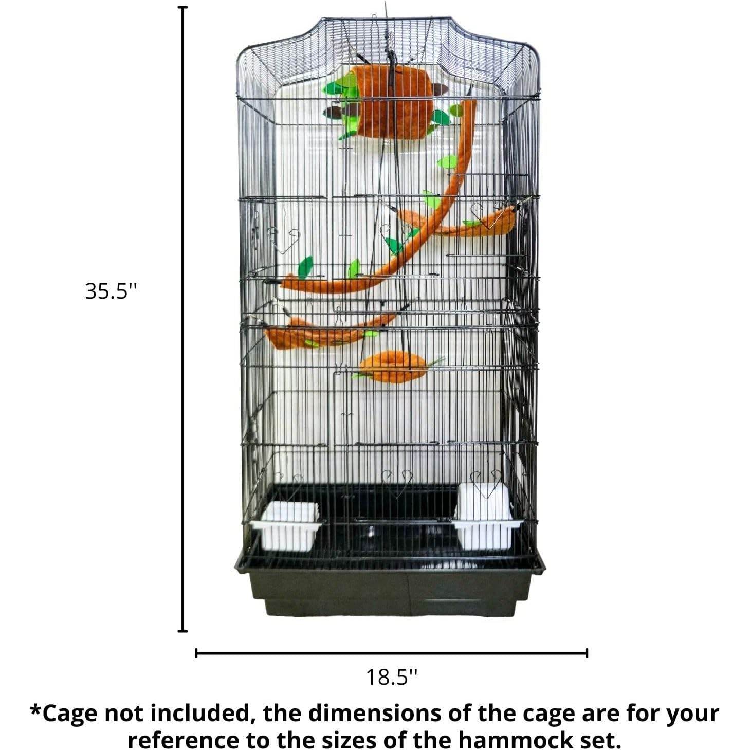5Pcs Sugar Glider Supplies Cage Accessories Hammock Set Hanging Bed Hideout for Small Animal Pets Hamster Guinea Pig Squirrel Gerbils - My Store