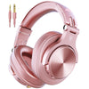 OneOdio A70 Bluetooth Over Ear Headphones, Wireless Headphones with 72H Playtime, Hi-Res, Built-in Mic, 3.5mm/6.35mm Wired Audio Jack for Studio Monitor & Mixing DJ Guitar AMP, Computer PC Gaming - Rose Gold
