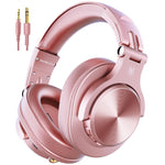 Buy now OneOdio A70 Bluetooth Over Ear Headphones, Wireless Headphones with 72H Playtime, Hi-Res, Built-in Mic, 3.5mm/6.35mm Wired Audio Jack for Studio Monitor & Mixing DJ Guitar AMP, Computer PC Gaming Rose Gold at indiglob india