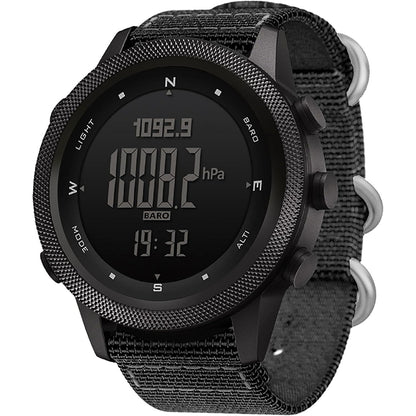 NORTH EDGE Military-Watch for Men - Tactical Survival Watch, Men's Women's Digital Wrist Watches for Sports Outdoors, Pedometer, Compass, Calories, Durable Nylon Band