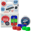 Earvolution Floating Putty Buddies Ear Plugs for Swimming - Invented by an Ear Physician - Moldable, Premium, Silicone - Floats on Water - Waterproof - Made in The USA - 3 Pack - Red/White/Blue - Blue/Red/Green