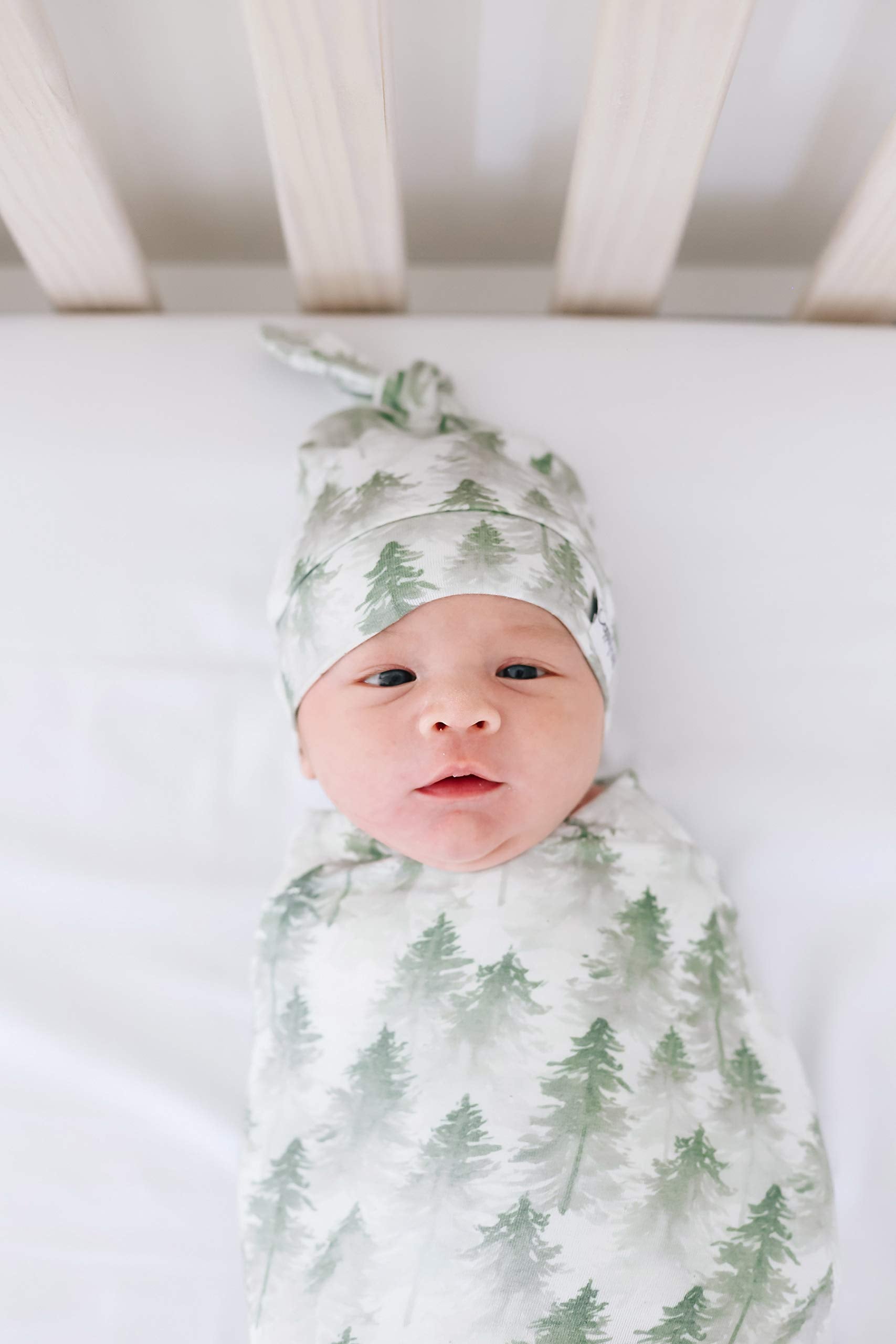 Buy now Copper Pearl Large Premium Knit Baby Swaddle Receiving Blanket Evergreen at indiglob india