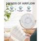 SWEETFULL Small USB Desk Fan 6.5 Inch, 3 Speeds Portable Personal Desktop Table Fan, Dual 360° Adjustment Mini Fan, Quiet Operation, for Home Office Car Outdoor Travel (White wood grain)