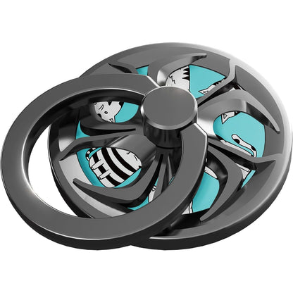 Finger Ring Stand, ebulous 360° Rotation Spinner Mobile Cell Phone Ring Stand Holder with Grip Kickstand Universal [Washable/Reusable] for Phone/Pad/Note/Tablets etc (Red)