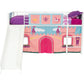 DHP Star Loft Bed, Pink & Purple Kid's Curtain Set Pink and Purple