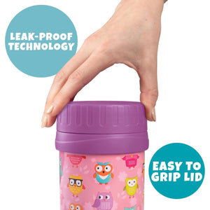 Bentology Stainless Steel Insulated 13oz Lunch Jar for Kids- Large Leak Proof, thermos Storage Keeps for Hot or Cold Food, Soups, Liquids w Wide Mouth- BPA Free for Back to School Lunch Boxes, Bags