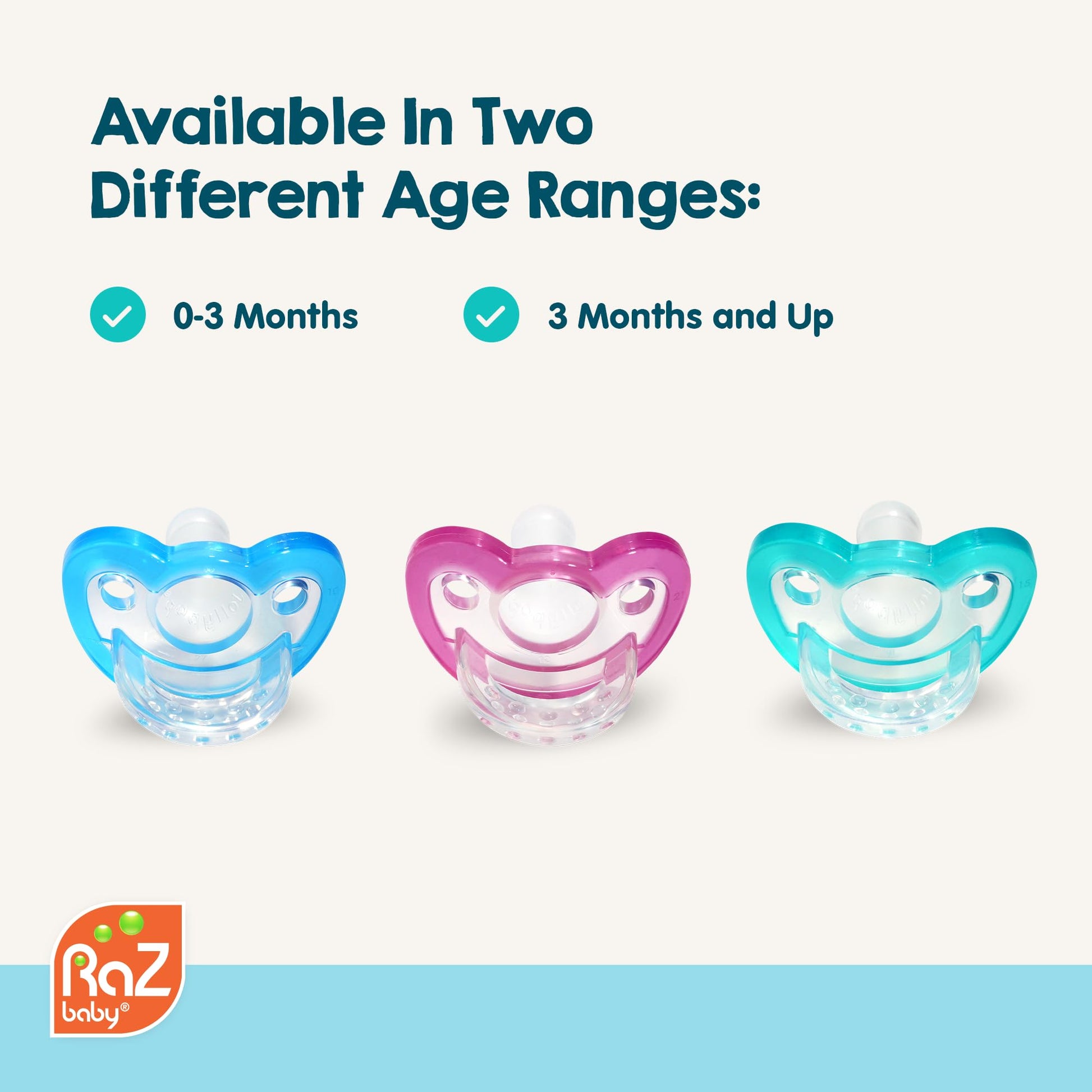 Buy now RaZbaby Jollypop Pacifier for Babies 3 Months and Up, USA Made, Natural Shaped Orthodontic Binky, Lovingly Shared in NICUs & Hospitals Worldwide, Medical-Grade 100% BPA-Free - 2 Pack - Pink at indiglob india