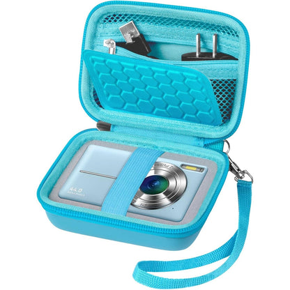 Carrying & Protective Case for Digital Camera, AbergBest 21 Mega Pixels 2.7" LCD Rechargeable HD/Kodak Pixpro/Canon PowerShot ELPH 180/190 / Sony DSCW800 / DSCW830 Cameras for Travel - Blue
