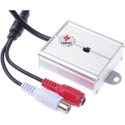 Vanxse® Mini Microphone High Sensitive Pickup Audio Mic Waterproof Metal Case for CCTV Security Camera DVR System