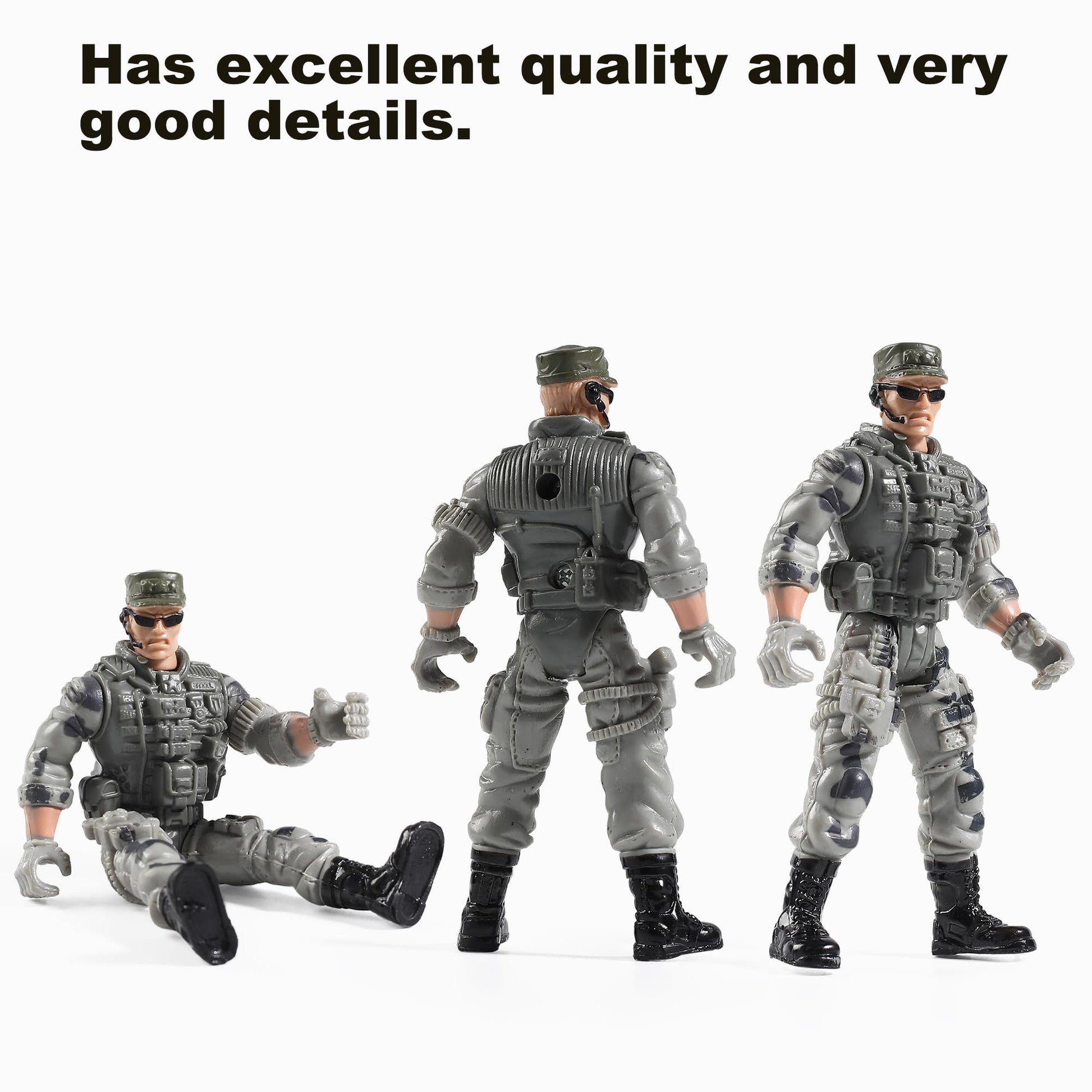 Buy now Mr.River US Army Men and SWAT Team Toy Soldiers Action Figures with Military Weapons Accessories for Kids Boys Girls,12Pcs at indiglob india