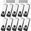 AreTop USB 2.0 Flash Drive, Pack of 20 2GB Thumb Drives Bulk, Metal Memory Sticks, Portable Keychain Jump Drive Multipack for Date Storage (2G,black-20pack) - 10PCS-Black