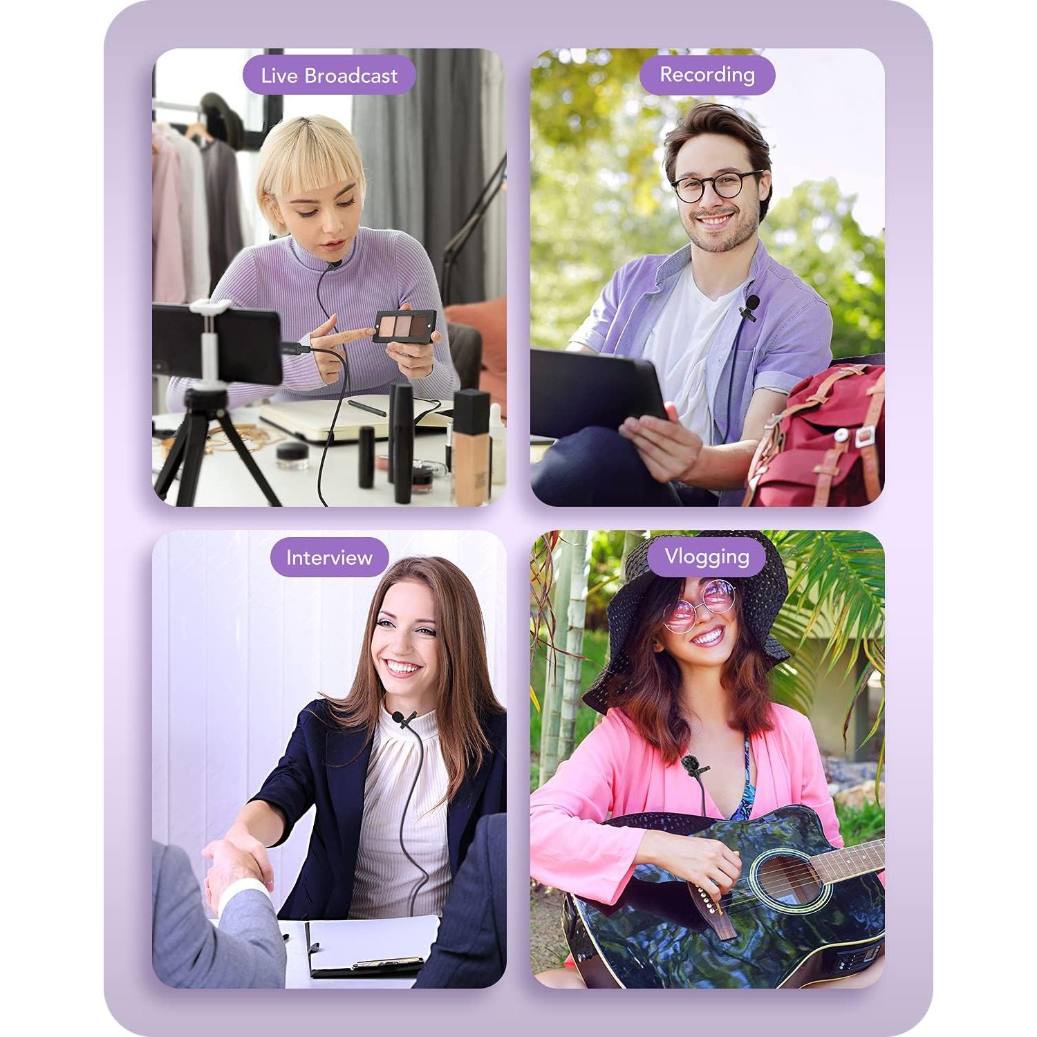 Buy now PoP voice Microphone Professional for iPhone Lavalier Lapel Omnidirectional Microphone for iPad, iPod, Condenser Mic for iPhone Audio & Video Recording, YouTube, Interview, Podcast, Vlogging(6.6 Feet) at indiglob india
