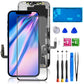 Buy now for iPhone 11 Screen Replacement 6.1 3D Touch Screen LCD Display Digitizer for A2111, A2223, A2221 Cell Phone Repair Kits+ Waterproof Frame Adhesive Sticker+Screen Tempered Protector+Face ID at indiglob india