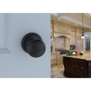 Copper Creek CK2090PB Colonial Door Knob, Dummy Function, 1 Pack, Polished Brass