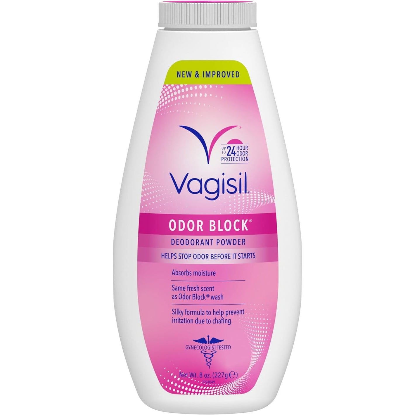 Vagisil Odor Block Deodorant Powder for Women, Helps to Prevents Chafing, Talc-Free, 8 Ounce (Pack of 1)