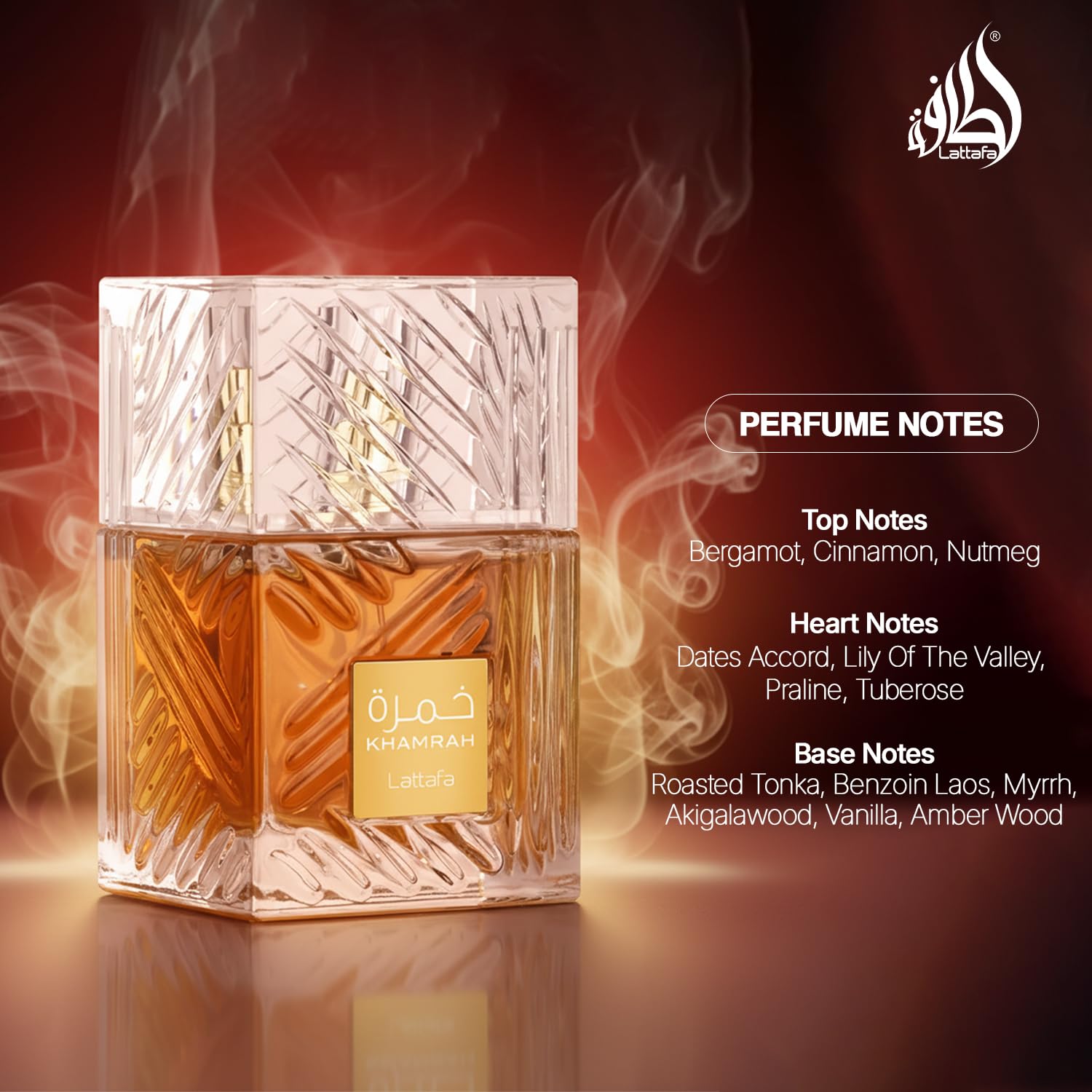 Buy now Lattafa Khamrah - Vanilla, Warm Spicy, Amber, Cinnamon - Eau de Parfum Long-Lasting Fragrance for Unisex, 3.40 Ounce / 100 ml at indiglob india