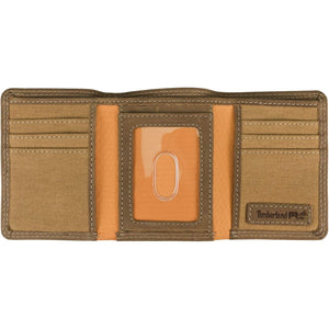 Timberland PRO Men's Leather Trifold Wallet with ID Window, Black/Bullard, One Size