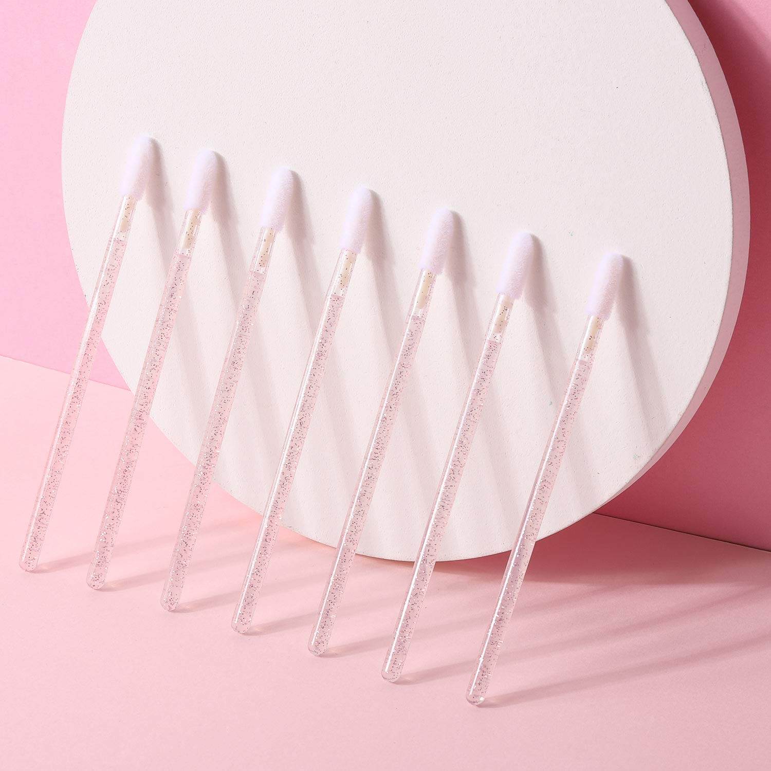 100 Disposable Lip Brushes, Lipstick Applicator, Lip Gloss Wands Pink Tbestmax - My Store