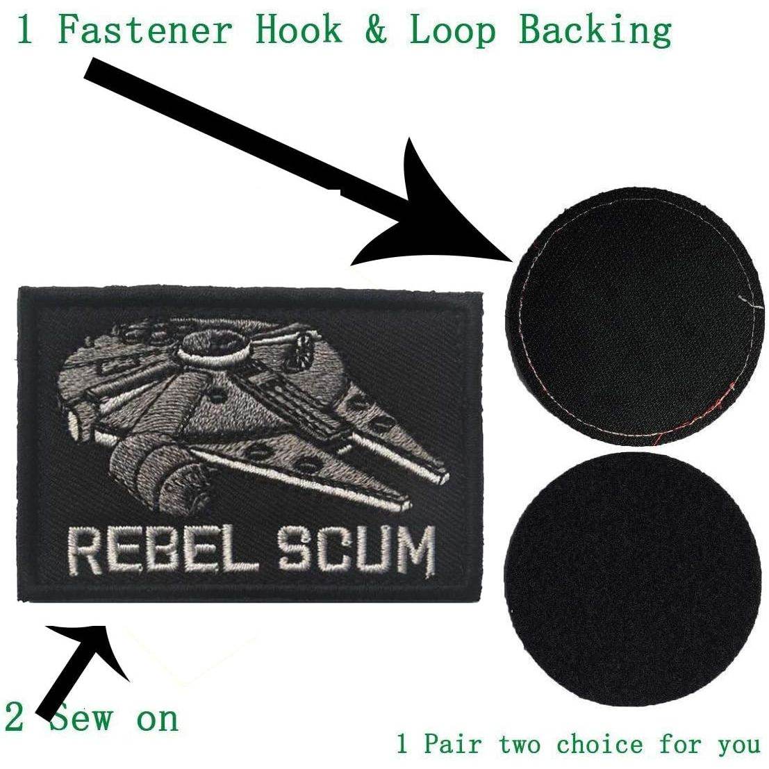 4 Pieces Embroidered Morale Hook and Loop Fastener Tactical Patches - My Store