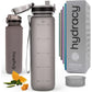 Hydracy Water Bottle with Time Marker -Large BPA Free Water Bottle & No Sweat Sleeve -Leak Proof Gym Bottle with Fruit Infuser Strainer & Times to Drink -Ideal for Fitness Sports & Outdoors