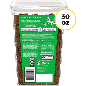 Temptations Classic Crunchy and Soft Cat Treats, Seafood Medley Flavor, 30 oz. Tub