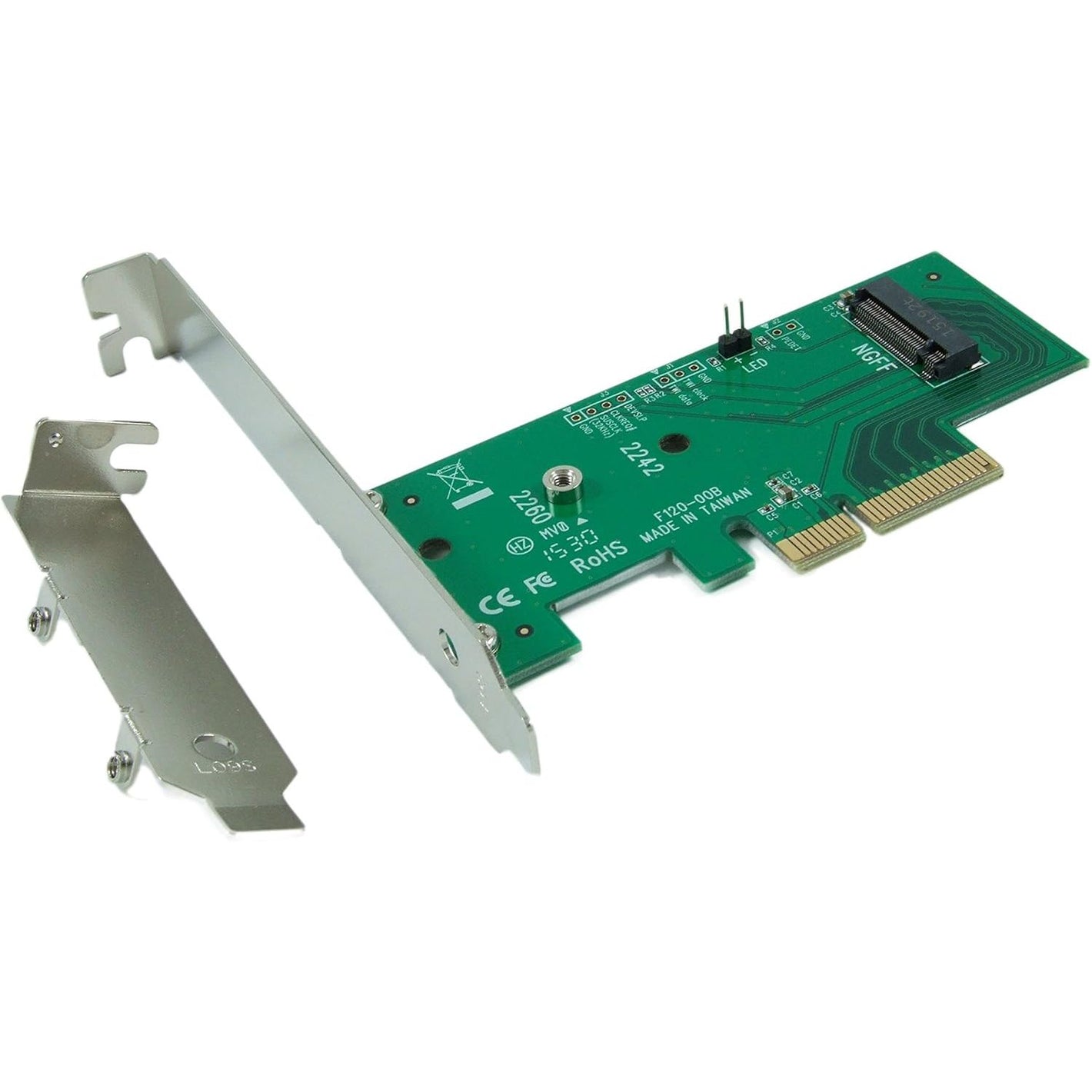DT-120 M.2 Interface Card and Adapter – Accessory (PCIe, M.2, Low Profile, -40 – 80°C)