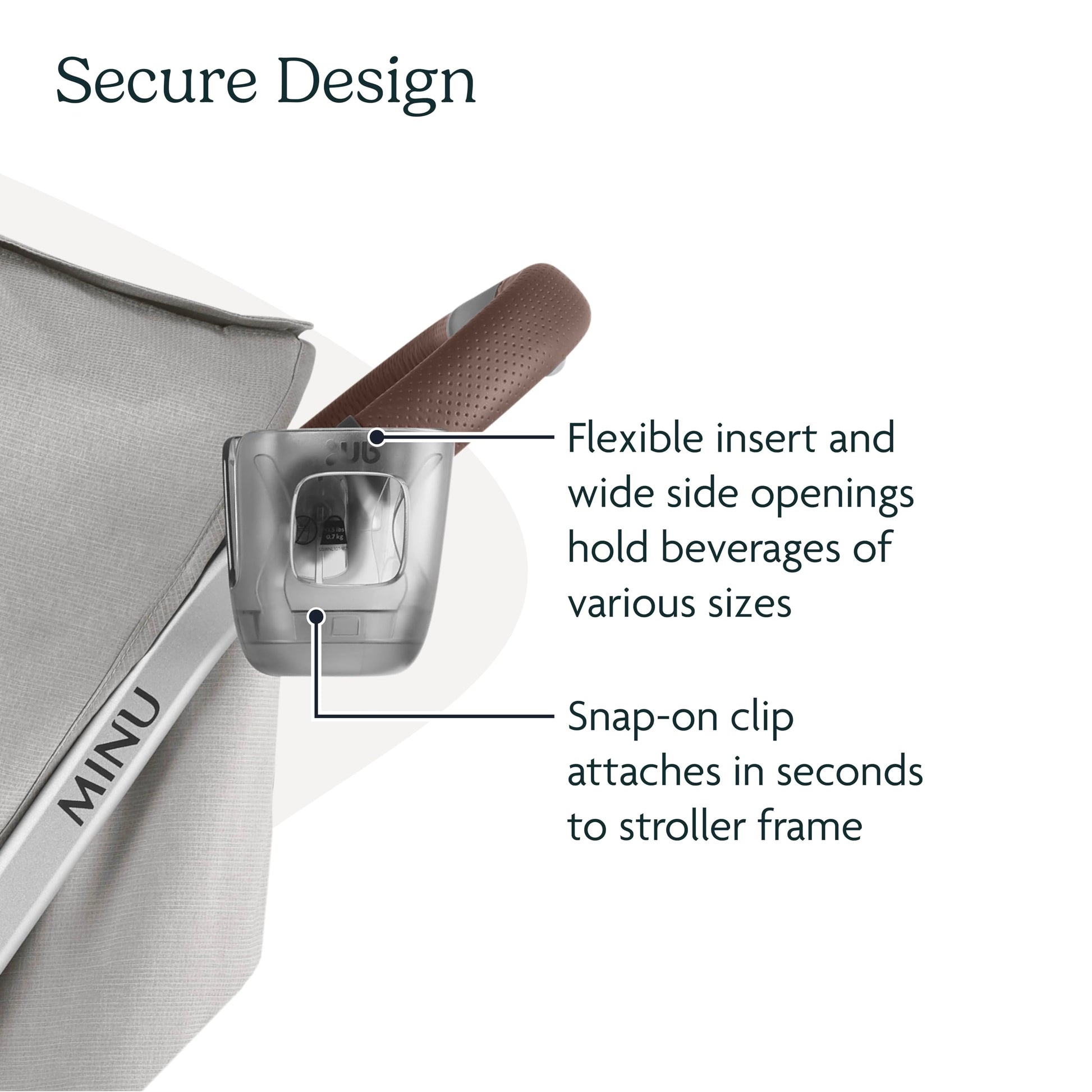 Buy now UPPAbaby Cup Holder for Vista, Cruz and Minu Strollers/Quick Attachment/Holds Beverages of Various Sizes/Folds Attached at indiglob india