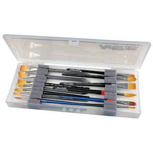 Buy now ArtBin KW903 Brush Box with Foam Inserts, Fine Art Portable Paint Brush Organizer, Plastic, Clear, 1.0 Count at indiglob india