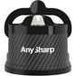 AnySharp – GLOBAL – Hands Free Knife Sharpener - Easy to Use Sharpening Tool with PowerGrip Suction Base and 20-Degree Pre-set Angle - For All Knives: Chef’s, Serrated, and Hardened Steel - Blue