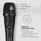 TONOR K1 Vocal Microphone for Singing, Dynamic Handheld Wired Karaoke Mic, Microfono with 5M XLR to 1/4" Cable, Compatible with Amp, Mixer, Suitable for Speech, Karaoke and Outdoor Activities