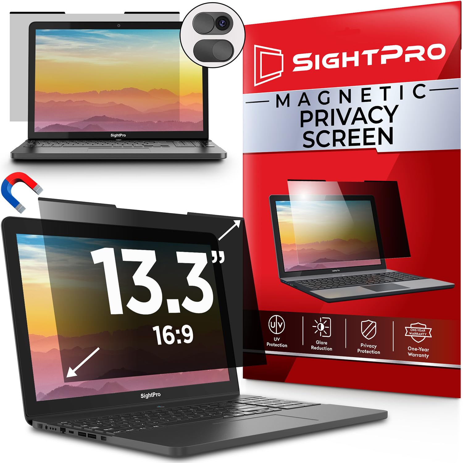 Buy now Magnetic Privacy Screen for MacBook Pro 16 Inch (2019, 2020) Removable Laptop Privacy Filter Shield and Protector at indiglob india