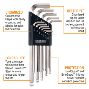 Buy now Bondhus 20399 Ball End L-Wrench DoublePK w/BriteGuard & GoldGuard Finish at indiglob india