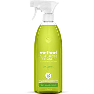 Method All-Purpose Cleaner Spray, Lime + Sea Salt, Plant-Based and Biodegradable Formula Perfect for Most Counters, Tiles, Stone, and More, 28 oz Spray Bottles, (Pack of 1)