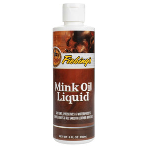 Buy now Fiebing's Liquid Mink Oil for Leather Boots (8 fl oz) - Leather Cleaner & Conditioner - Waterproof, Preserve, Soften All Smooth Leathercraft & Vinyl - Prevents Salt Stains - Use On Couch, Shoe, Purse at indiglob india
