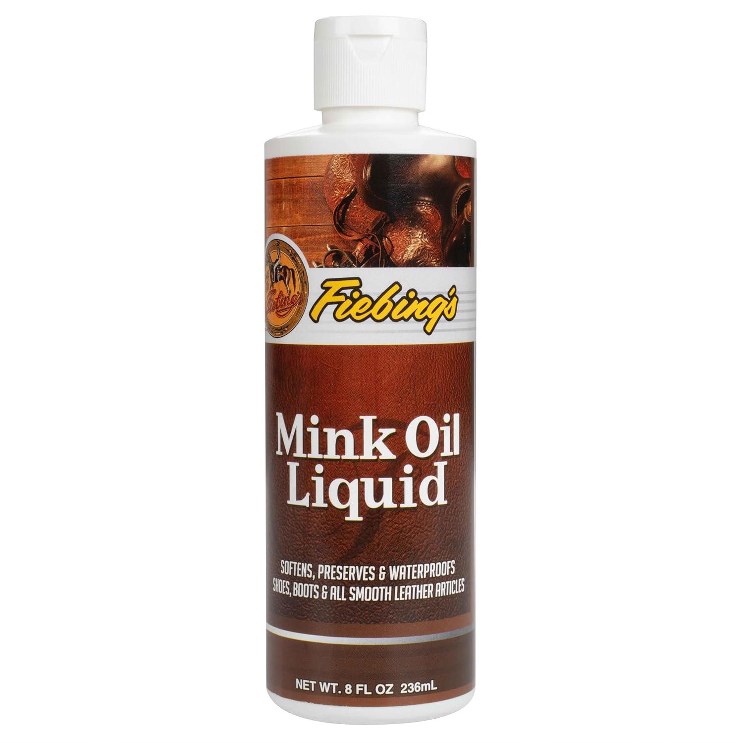 Buy now Fiebing's Liquid Mink Oil for Leather Boots (8 fl oz) - Leather Cleaner & Conditioner - Waterproof, Preserve, Soften All Smooth Leathercraft & Vinyl - Prevents Salt Stains - Use On Couch, Shoe, Purse 8 oz at indiglob india
