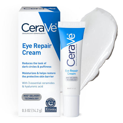 CeraVe Eye Repair Cream, Under Eye Cream For Puffiness And Bags Under Eyes, Hyaluronic Acid + Niacinamide + Marine Botanical Complex, Oil Free & Opthalmologist Tested - My Store
