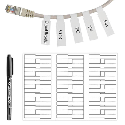 1 Lot de 600 étiquettes autocollantes Pour câble avec marquage, Format A4, 20 feu - My Store